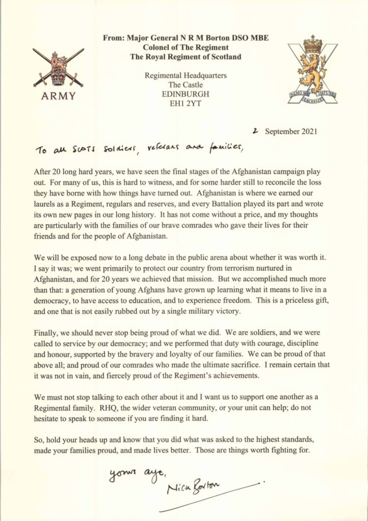 20210903 Message from The Col of the Regt Final