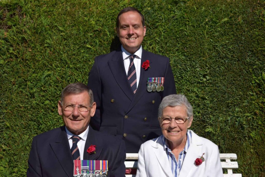 Lt Col George, Major Colin and Eunice Wood